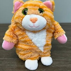 Pop out Pets 3 in 1 Reversible Black, White & Orange Cats Plush 7"